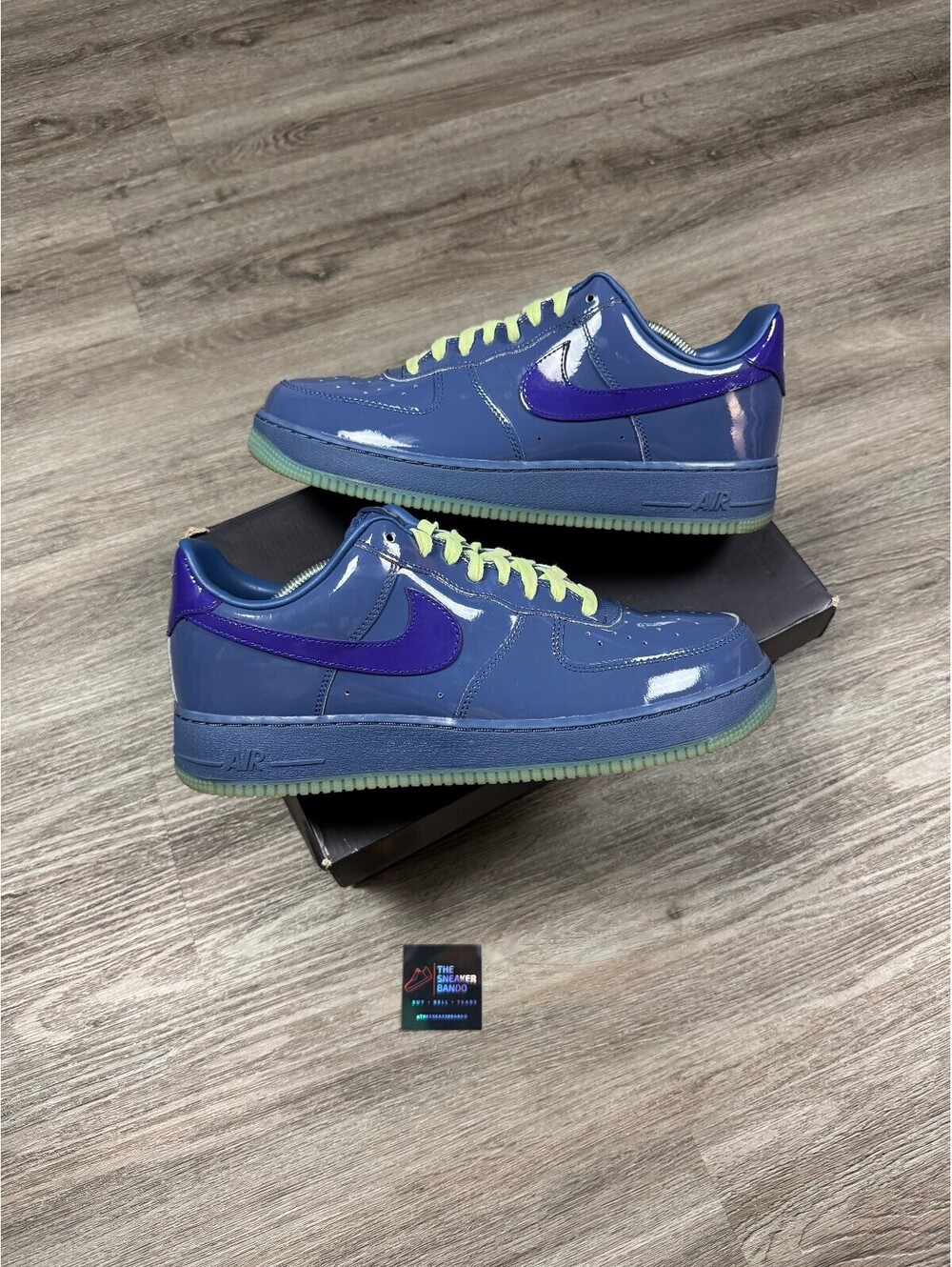 Nike Air Force 1 Low Patent Leather Mystic Navy Grape Ice